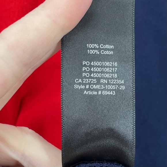 Aritzia TNA M Agden T-Shirt Long Sleeve Colorblock Navy Red White 69443 - Picture 8 of 9